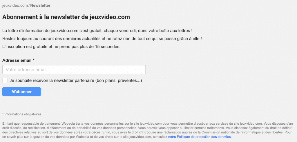formulaires rgpd exemple
